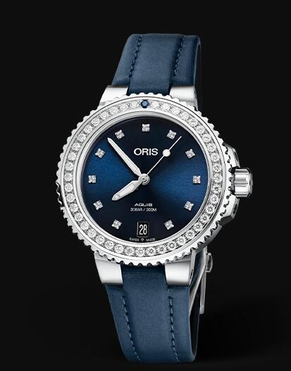 Review Oris Aquis Date Diamonds 36.5mm Replica Watch 01 733 7731 4995-07 5 18 46FC